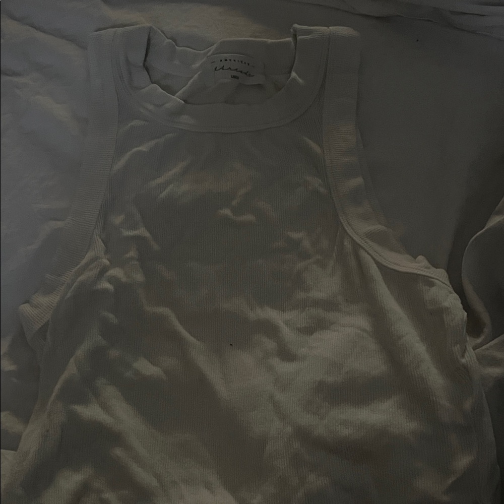 American Threads White Tank Top